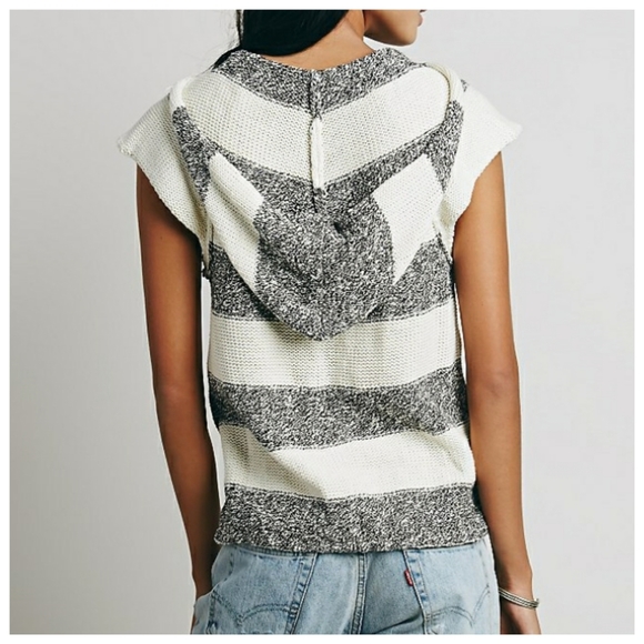 NWOT Free People Regatta Cap Sleeve Hoodie - Picture 8 of 8